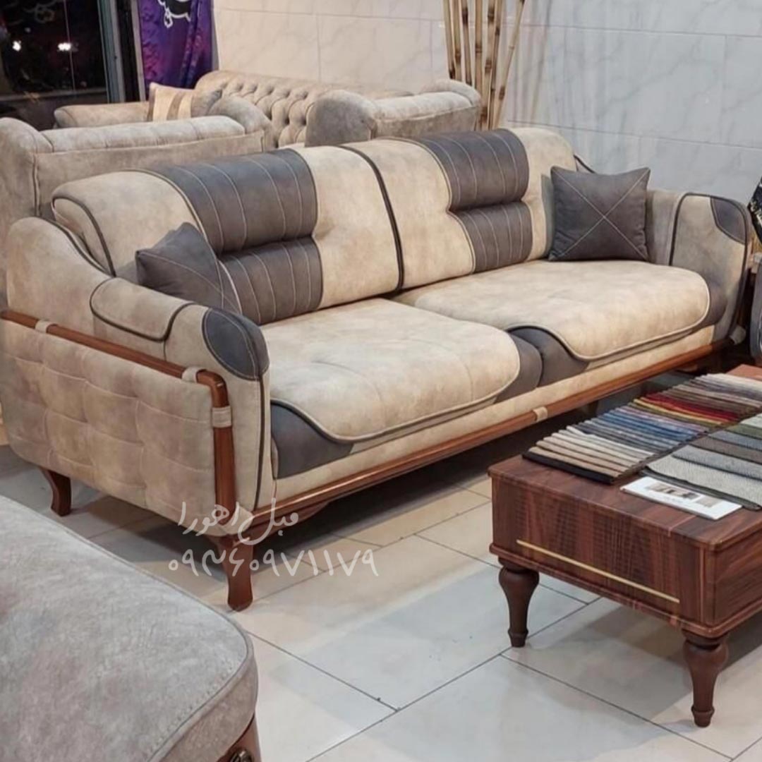 سه نفره مبل راحتی کامفورت دو رنگ