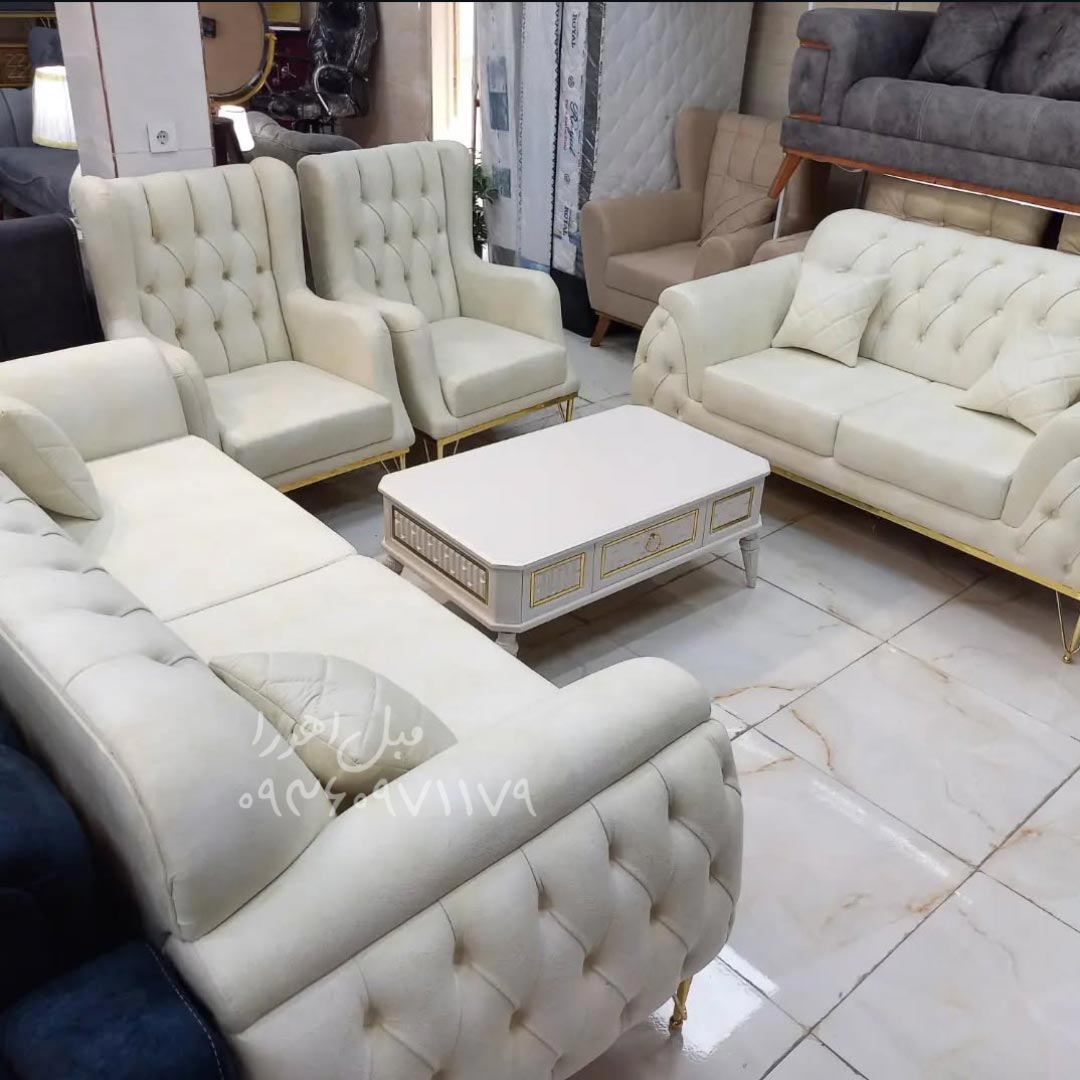 مبل راحتی پاریس - پارچه هانزو + (جلومبلی)