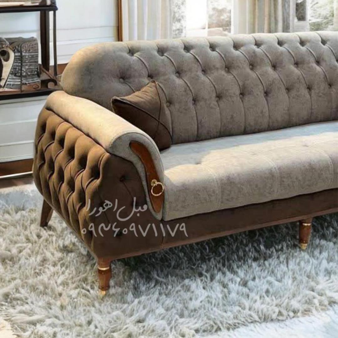 کاناپه سه نفره پاریس با پارچه مسکو